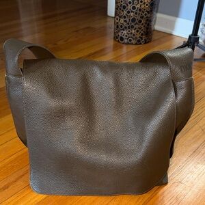 DKNY Black Pebbled Leather Shoulder Bag